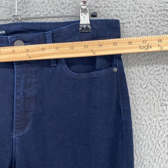 Talbots Jeans Womens 6 Blue Dark Wash Denim High Waist Jegging Ankle Flawless - Picture 7 of 11